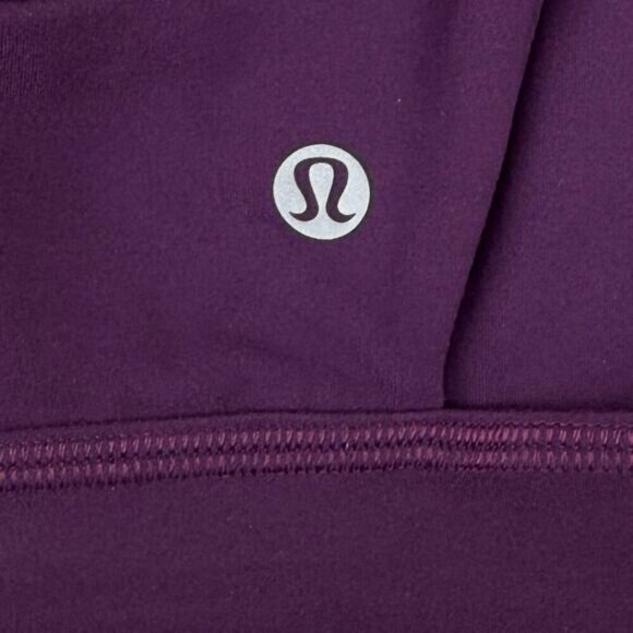 LULULEMON Simply Bare Bra Sz 2 Darkest Magenta / Black - Picture 5 of 5
